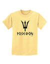 Trident of Poseidon with Text - Greek Mythology Childrens T-Shirt by TooLoud-Childrens T-Shirt-TooLoud-Daffodil-Yellow-X-Small-Davson Sales