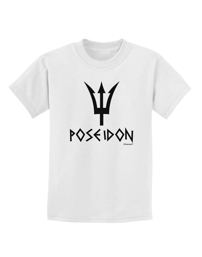 Trident of Poseidon with Text - Greek Mythology Childrens T-Shirt by TooLoud-Childrens T-Shirt-TooLoud-White-X-Small-Davson Sales