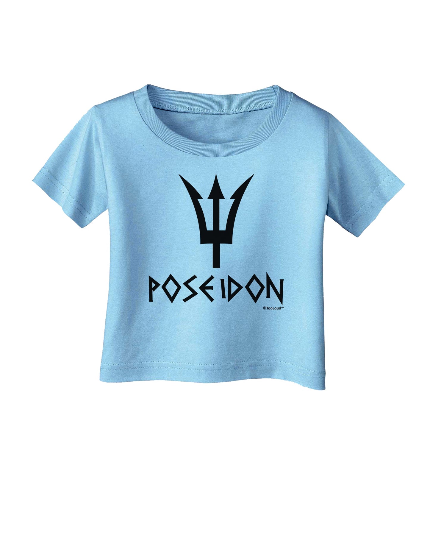 Trident of Poseidon with Text - Greek Mythology Infant T-Shirt by TooLoud-Infant T-Shirt-TooLoud-Aquatic-Blue-06-Months-Davson Sales