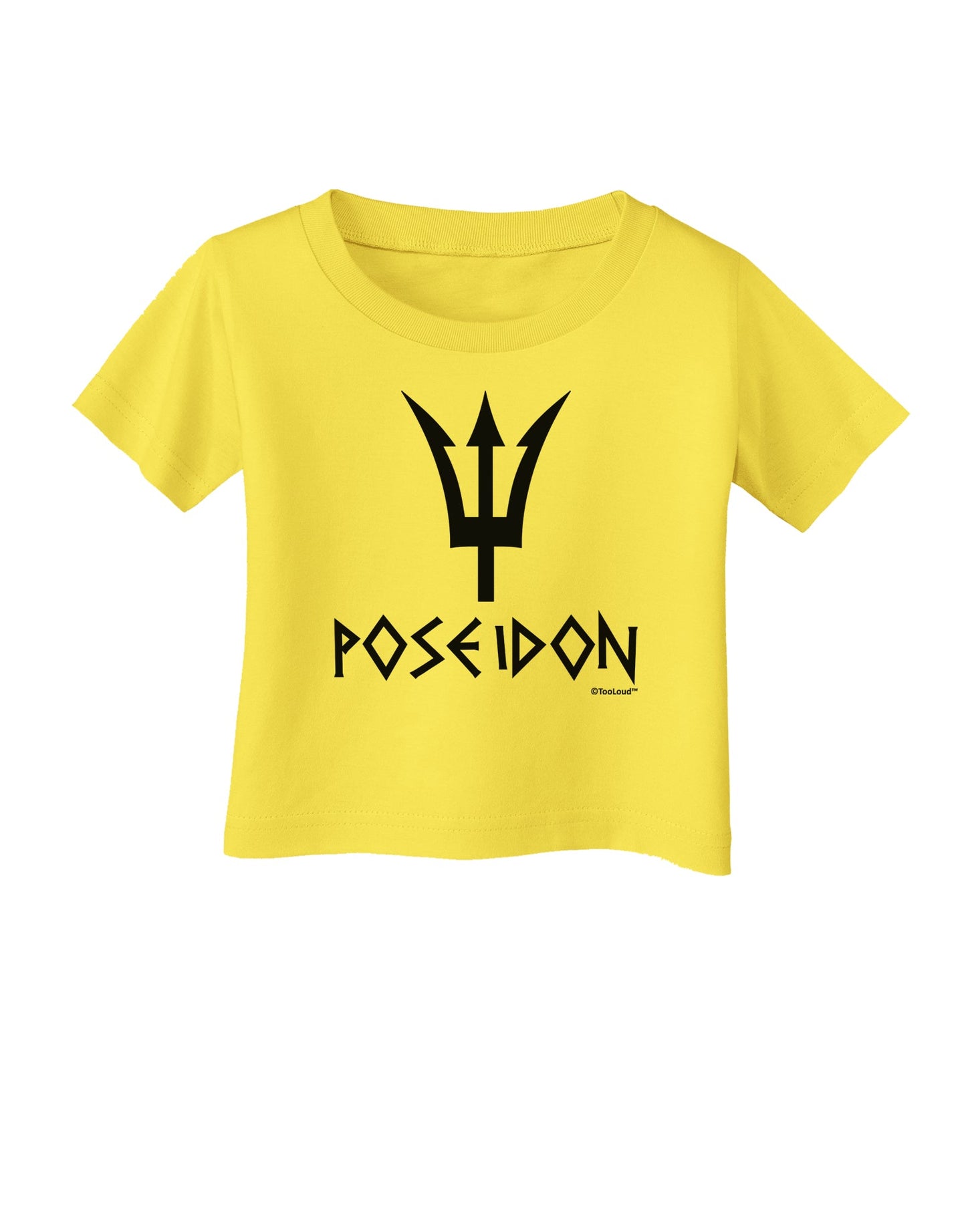 Trident of Poseidon with Text - Greek Mythology Infant T-Shirt by TooLoud-Infant T-Shirt-TooLoud-Yellow-06-Months-Davson Sales