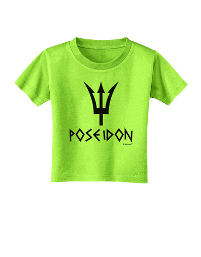 Trident of Poseidon with Text - Greek Mythology Toddler T-Shirt by TooLoud-Toddler T-Shirt-TooLoud-Lime-Green-2T-Davson Sales