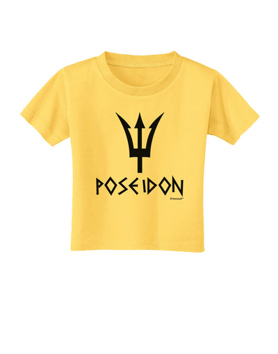 Trident of Poseidon with Text - Greek Mythology Toddler T-Shirt by TooLoud-Toddler T-Shirt-TooLoud-Yellow-2T-Davson Sales