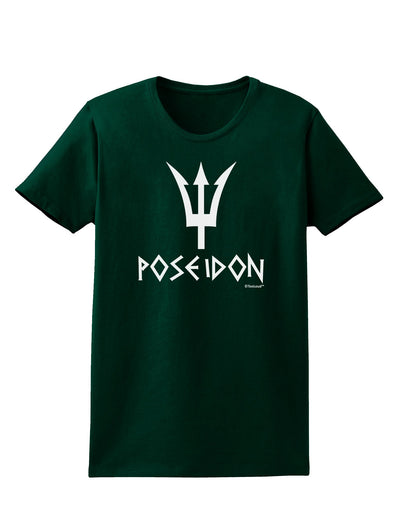 Trident of Poseidon with Text - Greek Mythology Womens Dark T-Shirt by TooLoud-Womens T-Shirt-TooLoud-Forest-Green-Small-Davson Sales