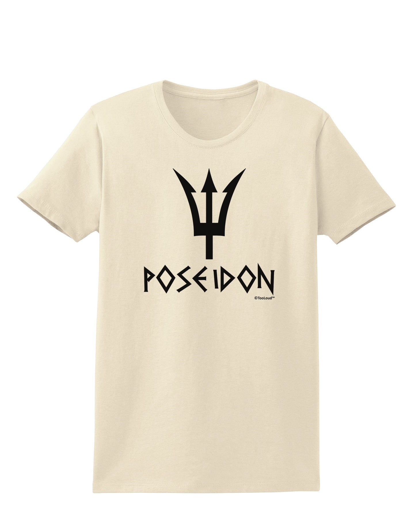Trident of Poseidon with Text - Greek Mythology Womens T-Shirt by TooLoud-Womens T-Shirt-TooLoud-Natural-X-Small-Davson Sales