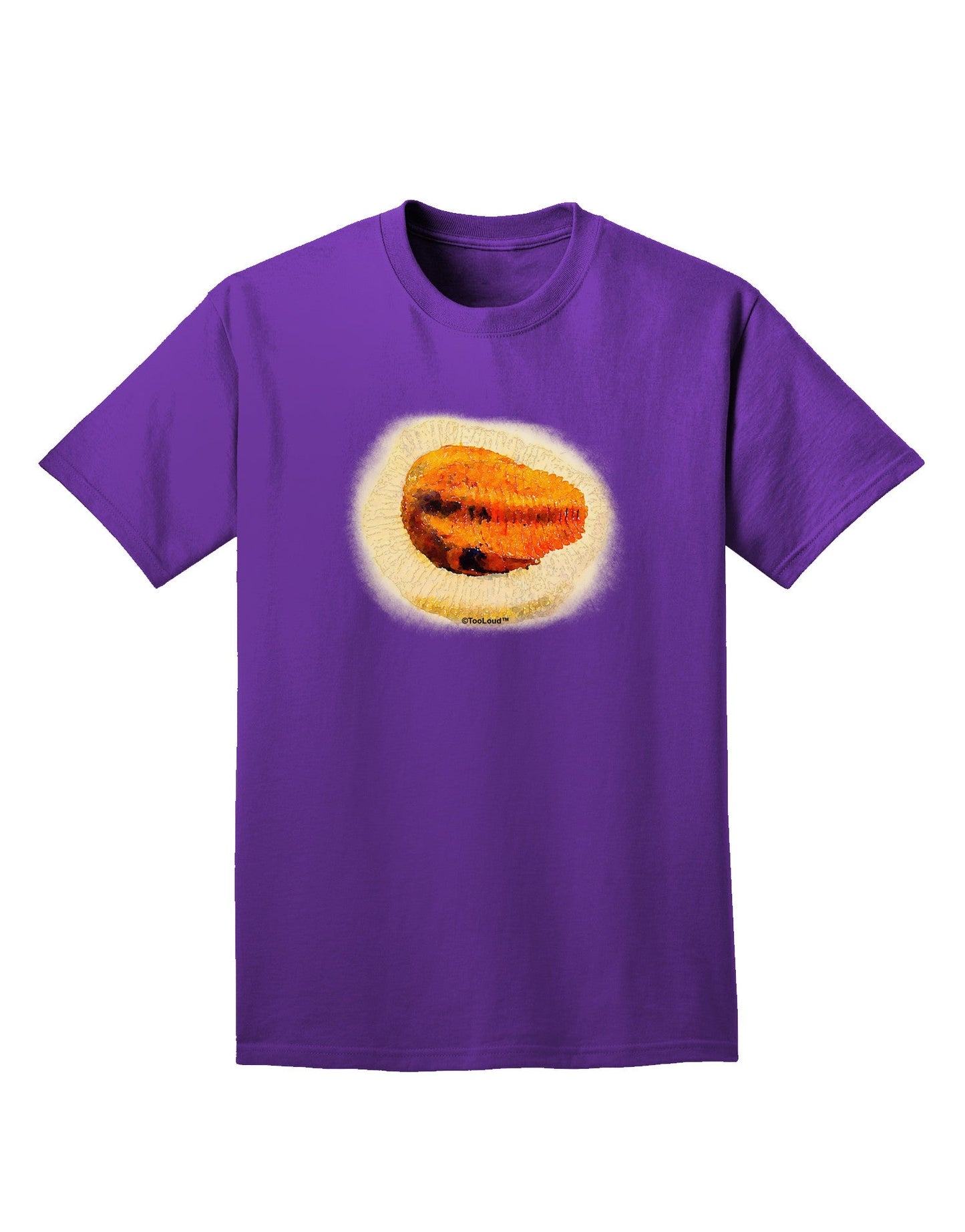 Trilobite Fossil Watercolor Adult Dark T-Shirt-Mens T-Shirt-TooLoud-Purple-Small-Davson Sales