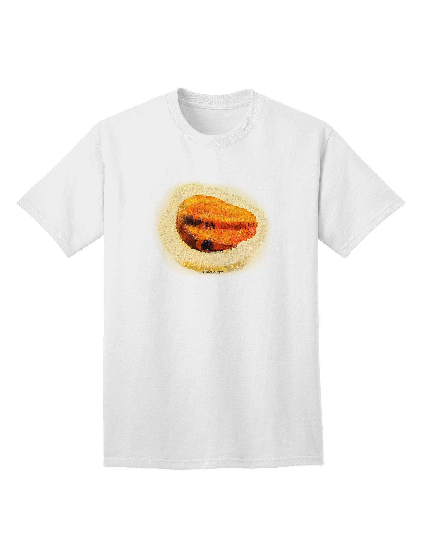 Trilobite Fossil Watercolor Adult T-Shirt-Mens T-Shirt-TooLoud-White-Small-Davson Sales