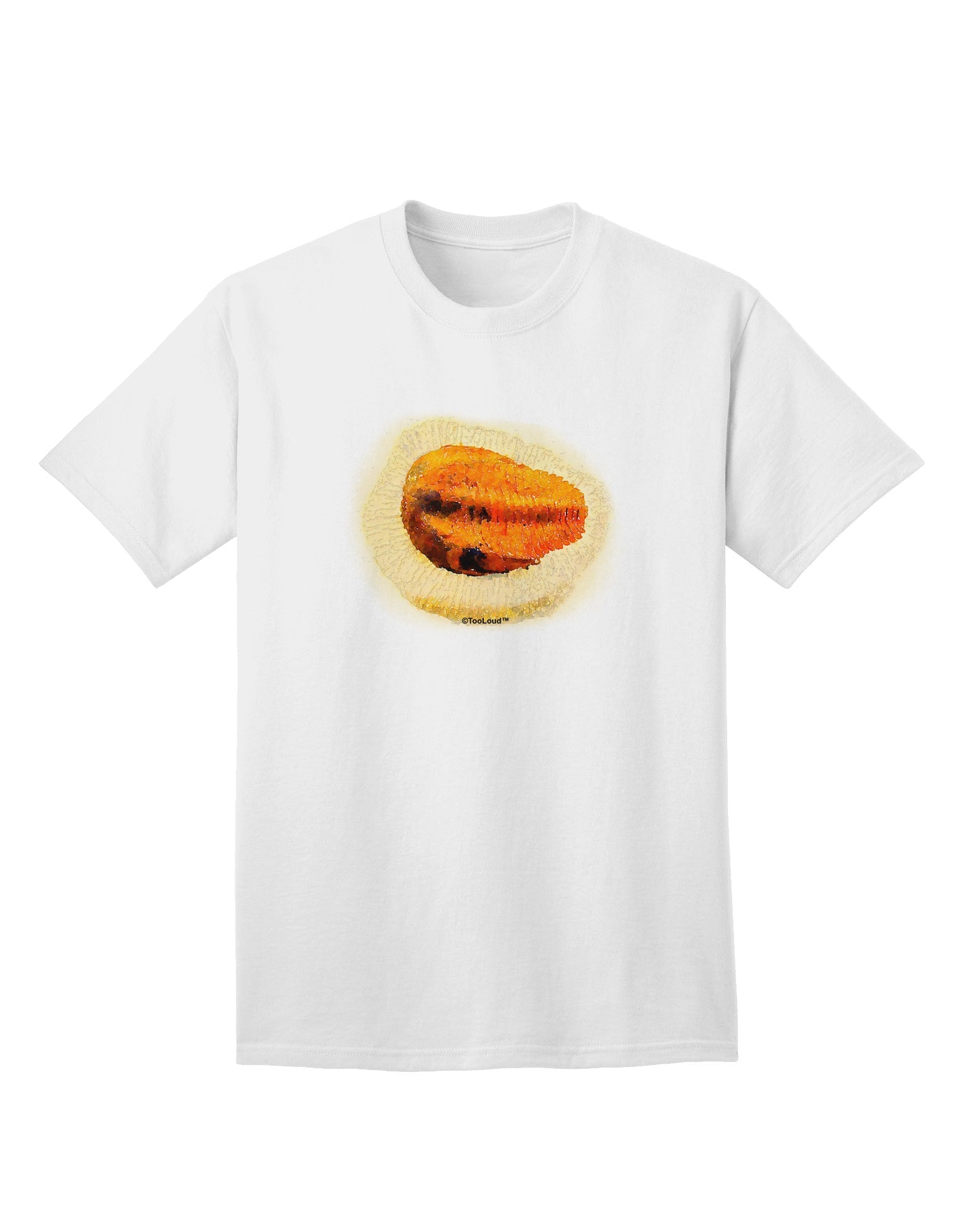 Trilobite Fossil Watercolor Adult T-Shirt-Mens T-Shirt-TooLoud-White-Small-Davson Sales