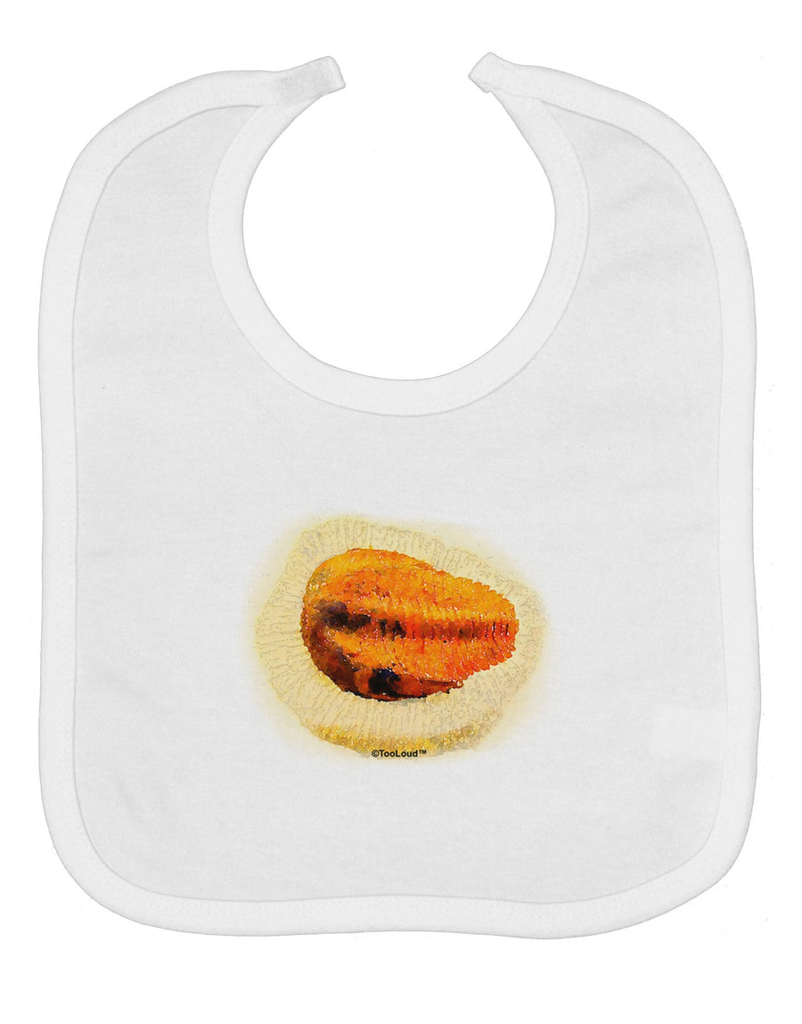 Trilobite Fossil Watercolor Baby Bib