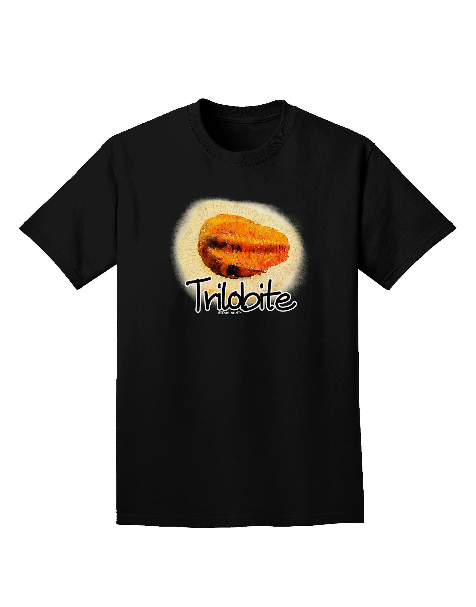 Trilobite Fossil Watercolor Text Adult Dark T-Shirt-Mens T-Shirt-TooLoud-Black-Small-Davson Sales