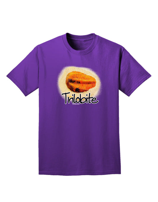 Trilobite Fossil Watercolor Text Adult Dark T-Shirt-Mens T-Shirt-TooLoud-Purple-Small-Davson Sales
