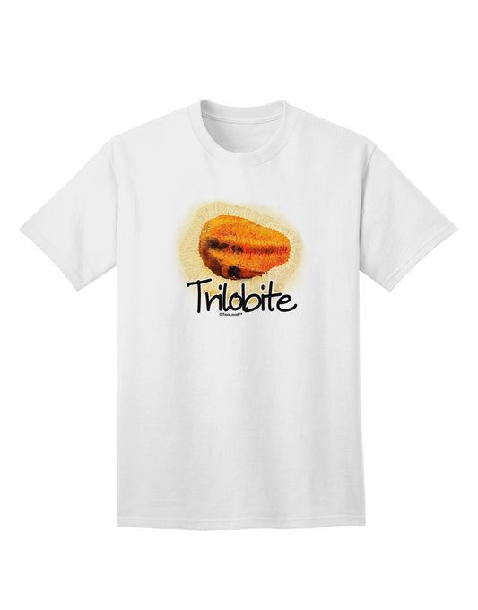 Trilobite Fossil Watercolor Text Adult T-Shirt-Mens T-Shirt-TooLoud-White-Small-Davson Sales