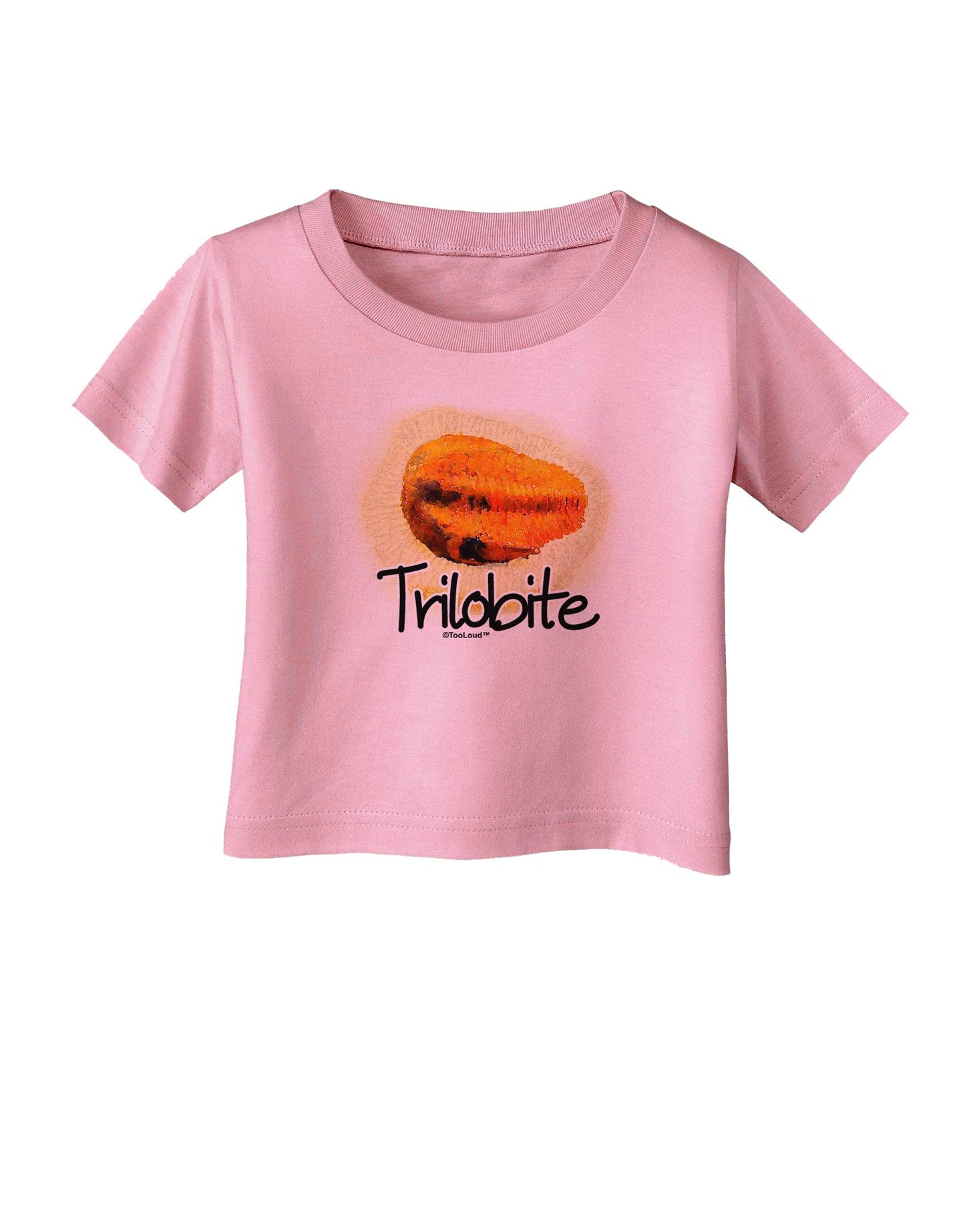 Trilobite Fossil Watercolor Text Infant T-Shirt-Infant T-Shirt-TooLoud-Candy-Pink-06-Months-Davson Sales