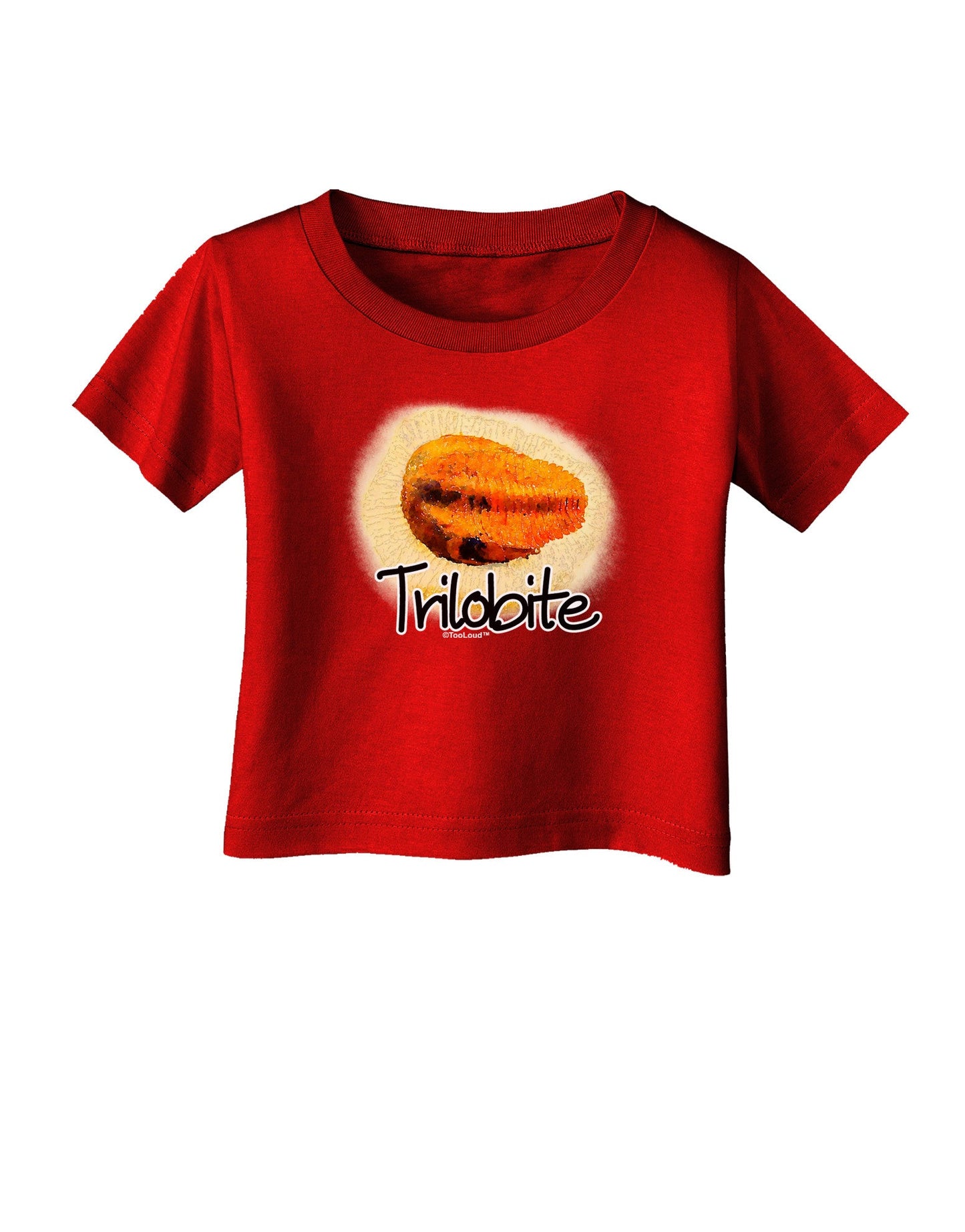 Trilobite Fossil Watercolor Text Infant T-Shirt Dark-Infant T-Shirt-TooLoud-Red-06-Months-Davson Sales