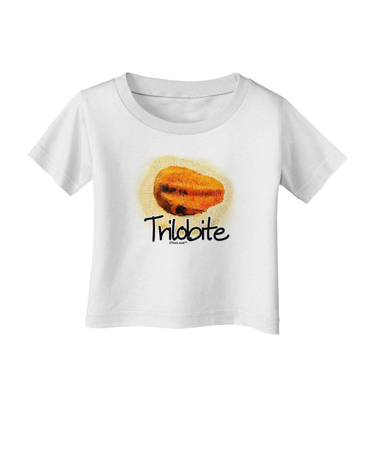 Trilobite Fossil Watercolor Text Infant T-Shirt-Infant T-Shirt-TooLoud-White-06-Months-Davson Sales