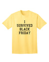 Triumph Over Retail Chaos: I Survived Black Friday Adult T-Shirt-Mens T-shirts-TooLoud-Yellow-Small-Davson Sales