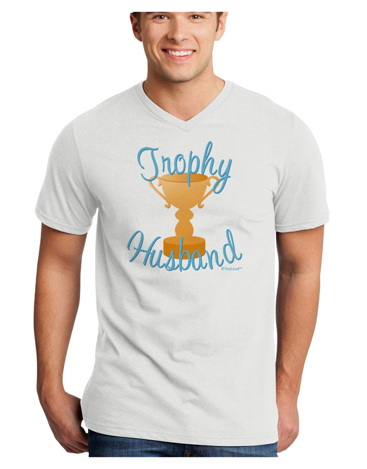 Trophy Husband Design Adult V-Neck T-shirt by TooLoud-Mens V-Neck T-Shirt-TooLoud-White-Small-Davson Sales