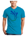 Tropical Feathers Adult V-Neck T-shirt-Mens V-Neck T-Shirt-TooLoud-Turquoise-Small-Davson Sales