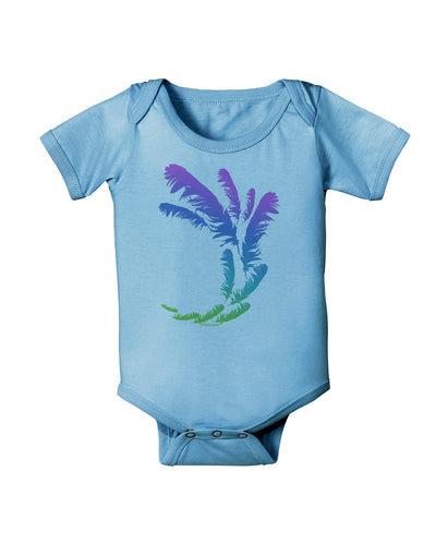 Tropical Feathers Baby Romper Bodysuit-Baby Romper-TooLoud-LightBlue-06-Months-Davson Sales