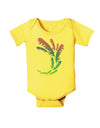 Tropical Feathers Baby Romper Bodysuit-Baby Romper-TooLoud-Yellow-06-Months-Davson Sales