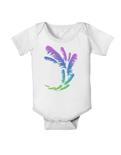 Tropical Feathers Baby Romper Bodysuit-Baby Romper-TooLoud-White-06-Months-Davson Sales