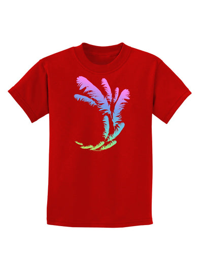 Tropical Feathers Childrens Dark T-Shirt-Childrens T-Shirt-TooLoud-Red-X-Small-Davson Sales