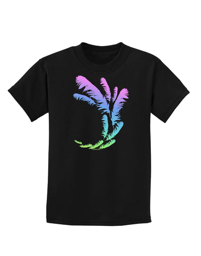 Tropical Feathers Childrens Dark T-Shirt-Childrens T-Shirt-TooLoud-Black-X-Small-Davson Sales