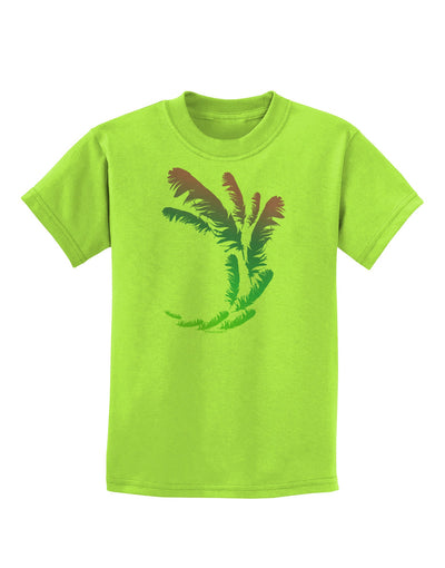 Tropical Feathers Childrens T-Shirt-Childrens T-Shirt-TooLoud-Lime-Green-X-Small-Davson Sales