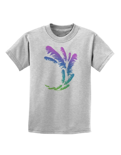 Tropical Feathers Childrens T-Shirt-Childrens T-Shirt-TooLoud-AshGray-X-Small-Davson Sales