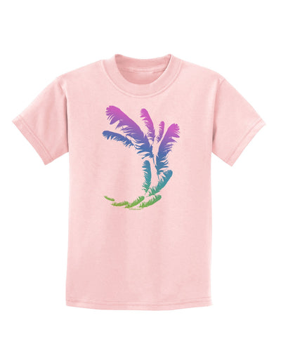 Tropical Feathers Childrens T-Shirt-Childrens T-Shirt-TooLoud-PalePink-X-Small-Davson Sales