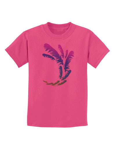 Tropical Feathers Childrens T-Shirt-Childrens T-Shirt-TooLoud-Sangria-X-Small-Davson Sales