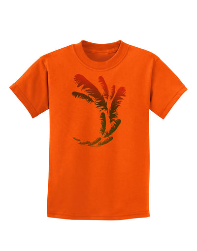 Tropical Feathers Childrens T-Shirt-Childrens T-Shirt-TooLoud-Orange-X-Small-Davson Sales