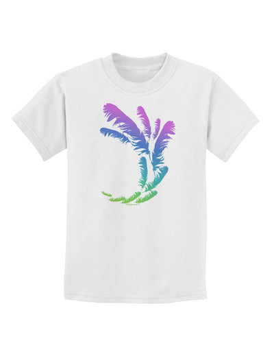 Tropical Feathers Childrens T-Shirt-Childrens T-Shirt-TooLoud-White-X-Small-Davson Sales