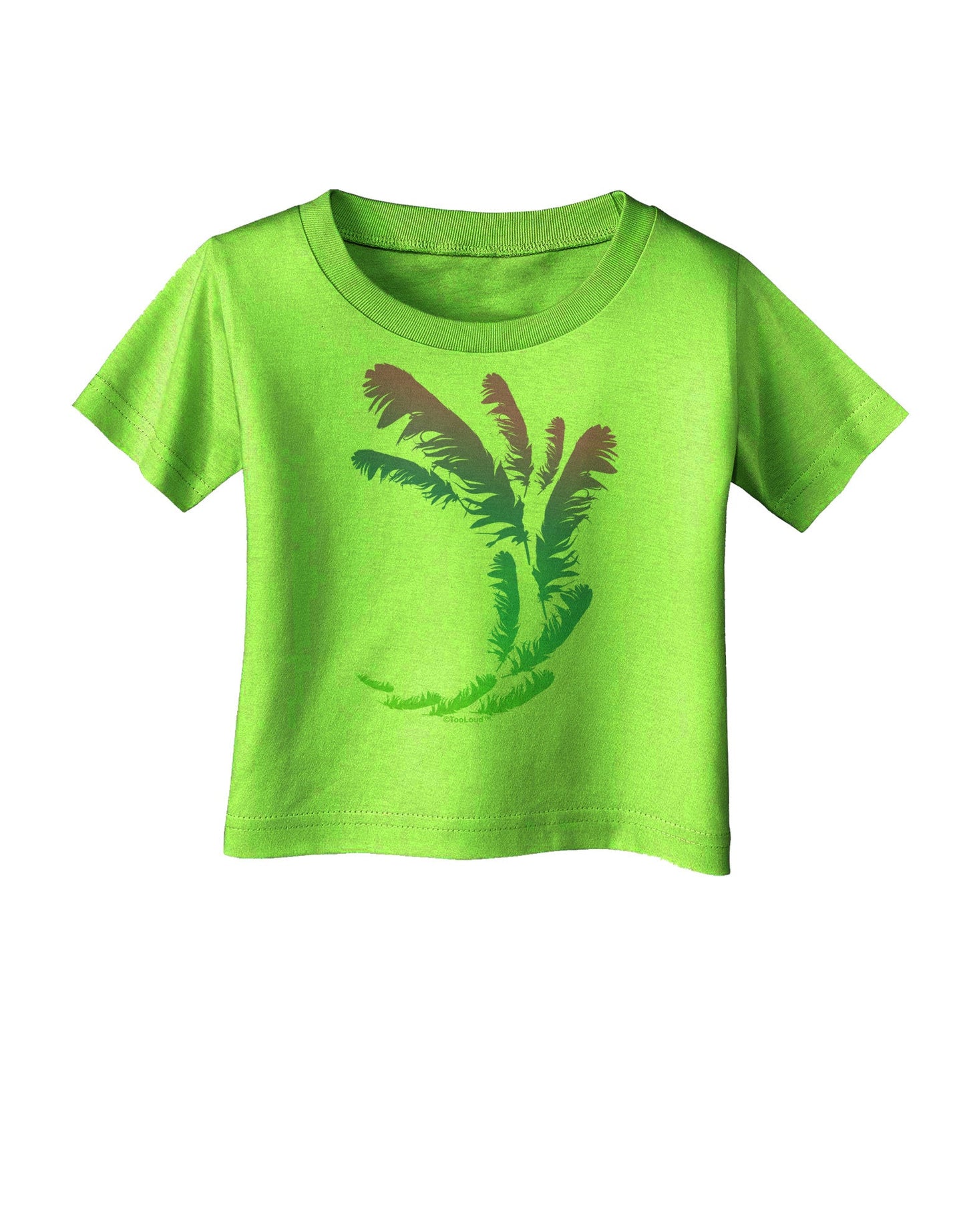 Tropical Feathers Infant T-Shirt-Infant T-Shirt-TooLoud-Lime-Green-06-Months-Davson Sales