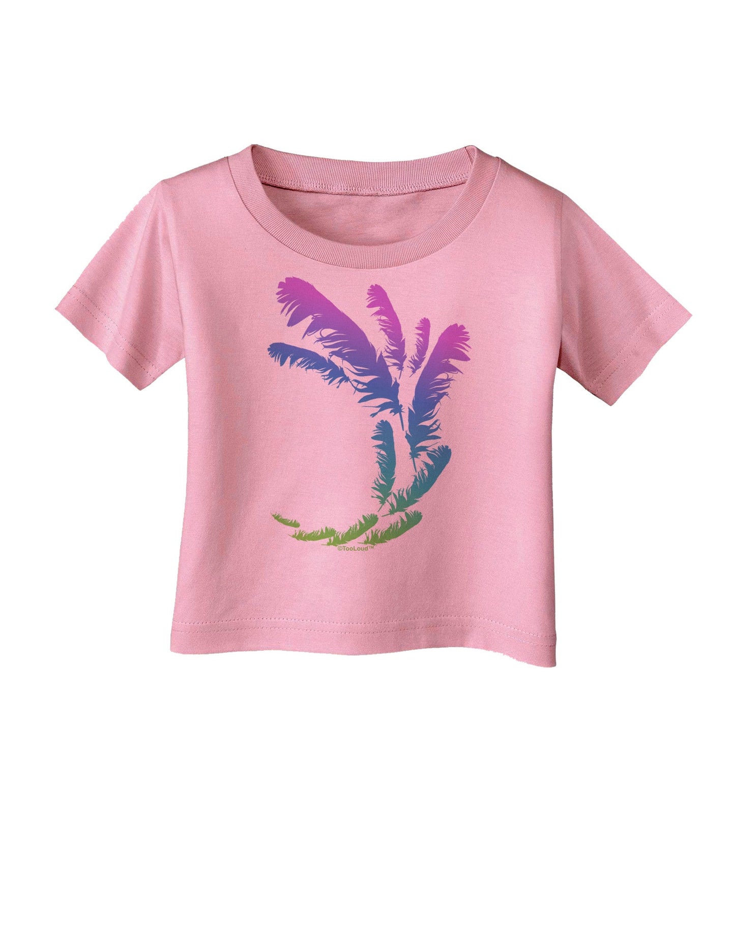 Tropical Feathers Infant T-Shirt-Infant T-Shirt-TooLoud-Candy-Pink-06-Months-Davson Sales
