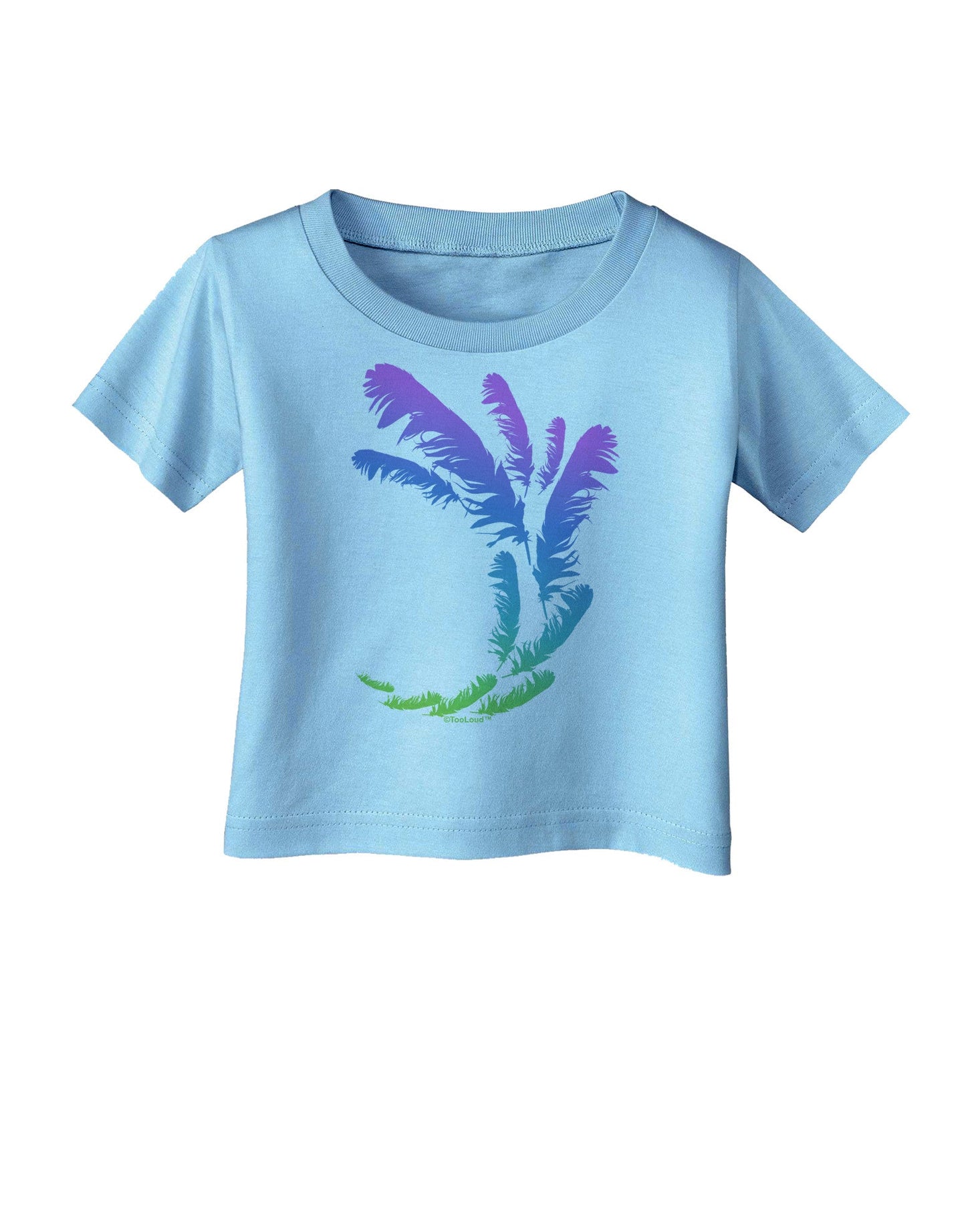 Tropical Feathers Infant T-Shirt-Infant T-Shirt-TooLoud-Aquatic-Blue-06-Months-Davson Sales