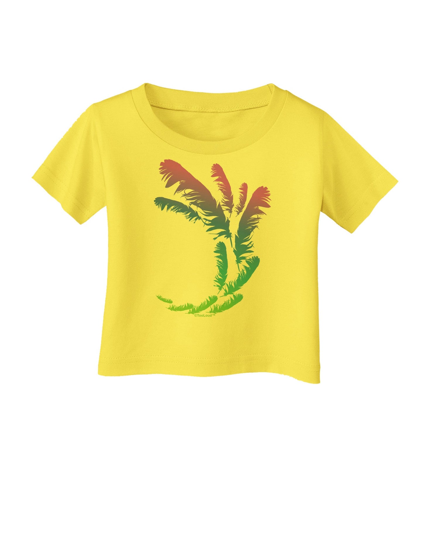 Tropical Feathers Infant T-Shirt-Infant T-Shirt-TooLoud-Yellow-06-Months-Davson Sales