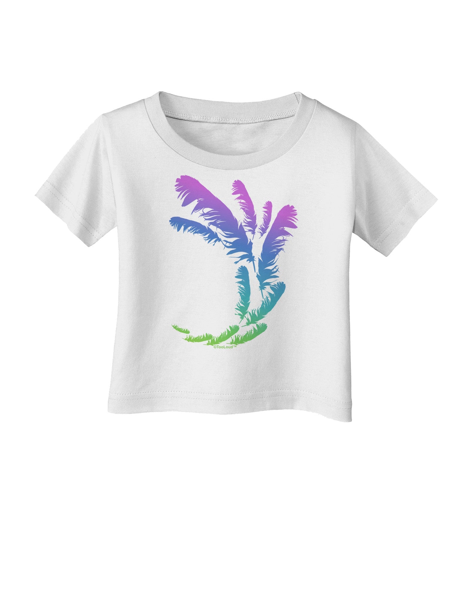 Tropical Feathers Infant T-Shirt-Infant T-Shirt-TooLoud-White-06-Months-Davson Sales