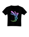 Tropical Feathers Toddler T-Shirt Dark-Toddler T-Shirt-TooLoud-Black-2T-Davson Sales