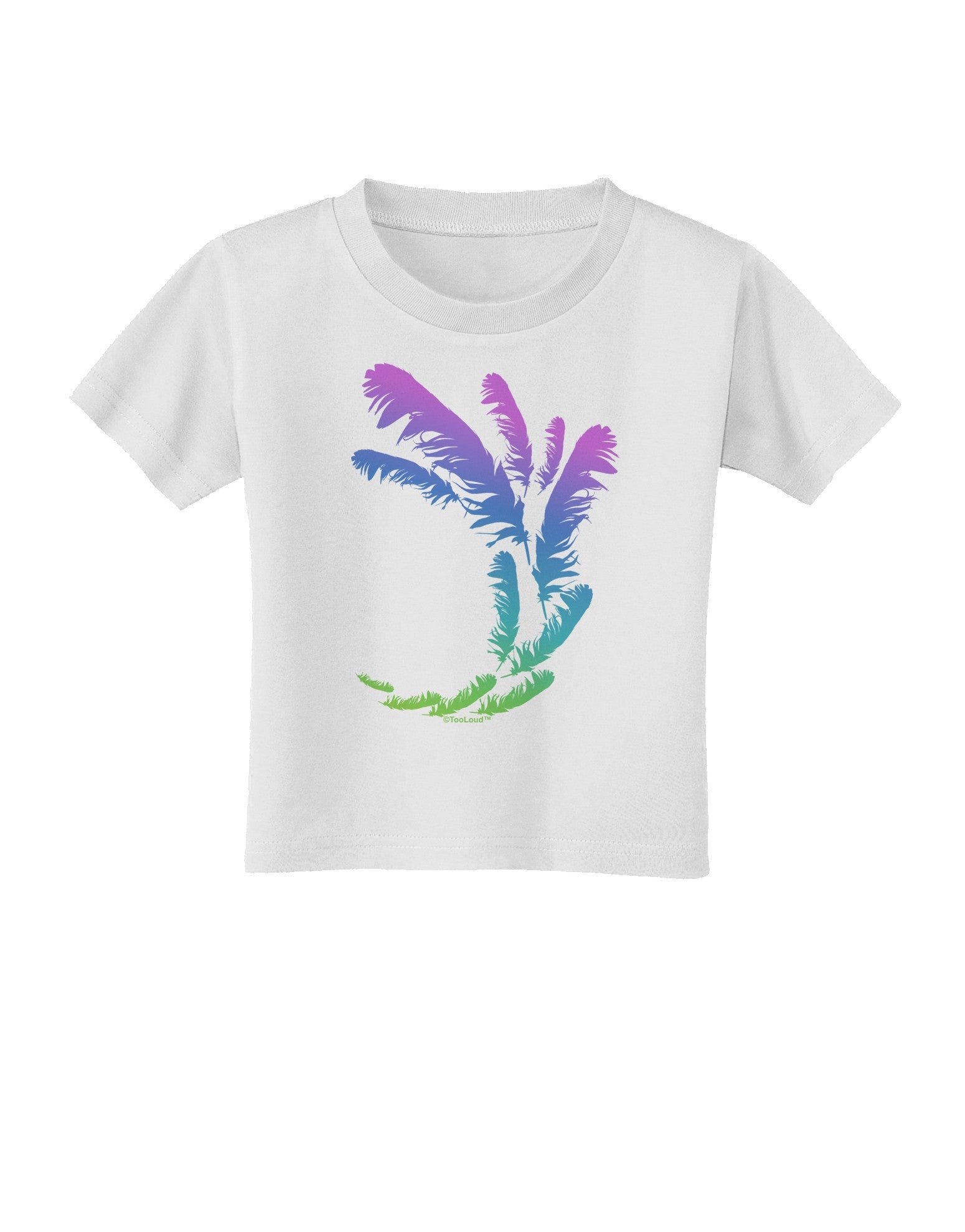 Tropical Feathers Toddler T-Shirt-Toddler T-Shirt-TooLoud-White-2T-Davson Sales
