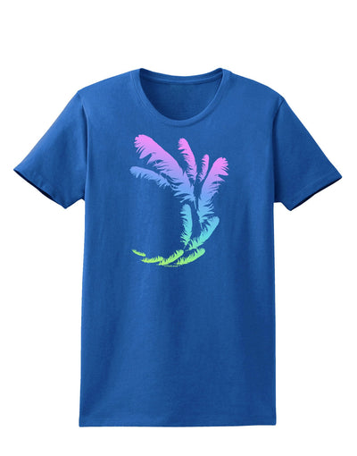 Tropical Feathers Womens Dark T-Shirt-TooLoud-Royal-Blue-X-Small-Davson Sales