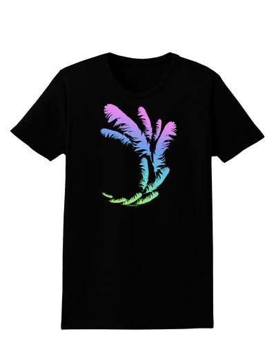 Tropical Feathers Womens Dark T-Shirt-TooLoud-Black-X-Small-Davson Sales