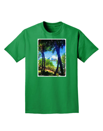 Tropical Skyline Adult Dark T-Shirt-Mens T-Shirt-TooLoud-Kelly-Green-Small-Davson Sales