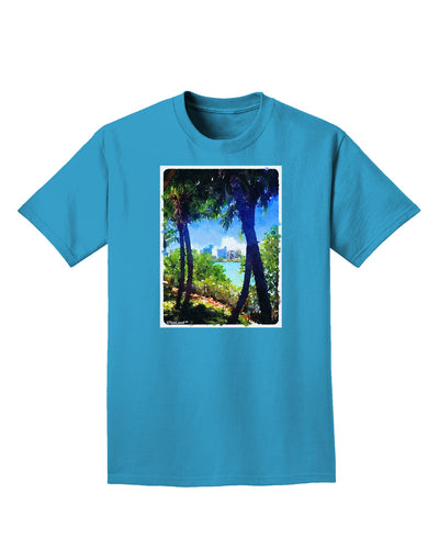 Tropical Skyline Adult Dark T-Shirt-Mens T-Shirt-TooLoud-Turquoise-Small-Davson Sales