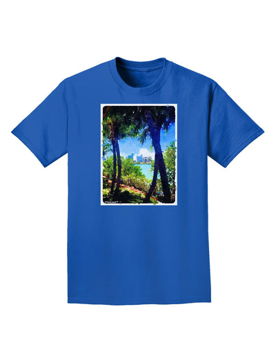 Tropical Skyline Adult Dark T-Shirt-Mens T-Shirt-TooLoud-Royal-Blue-Small-Davson Sales