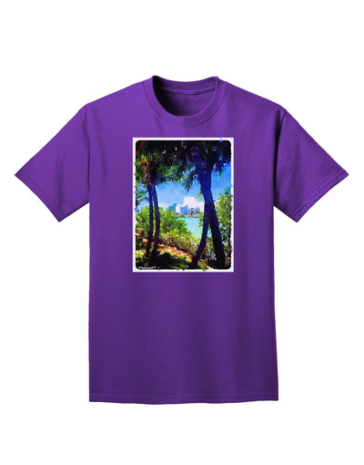 Tropical Skyline Adult Dark T-Shirt-Mens T-Shirt-TooLoud-Purple-Small-Davson Sales