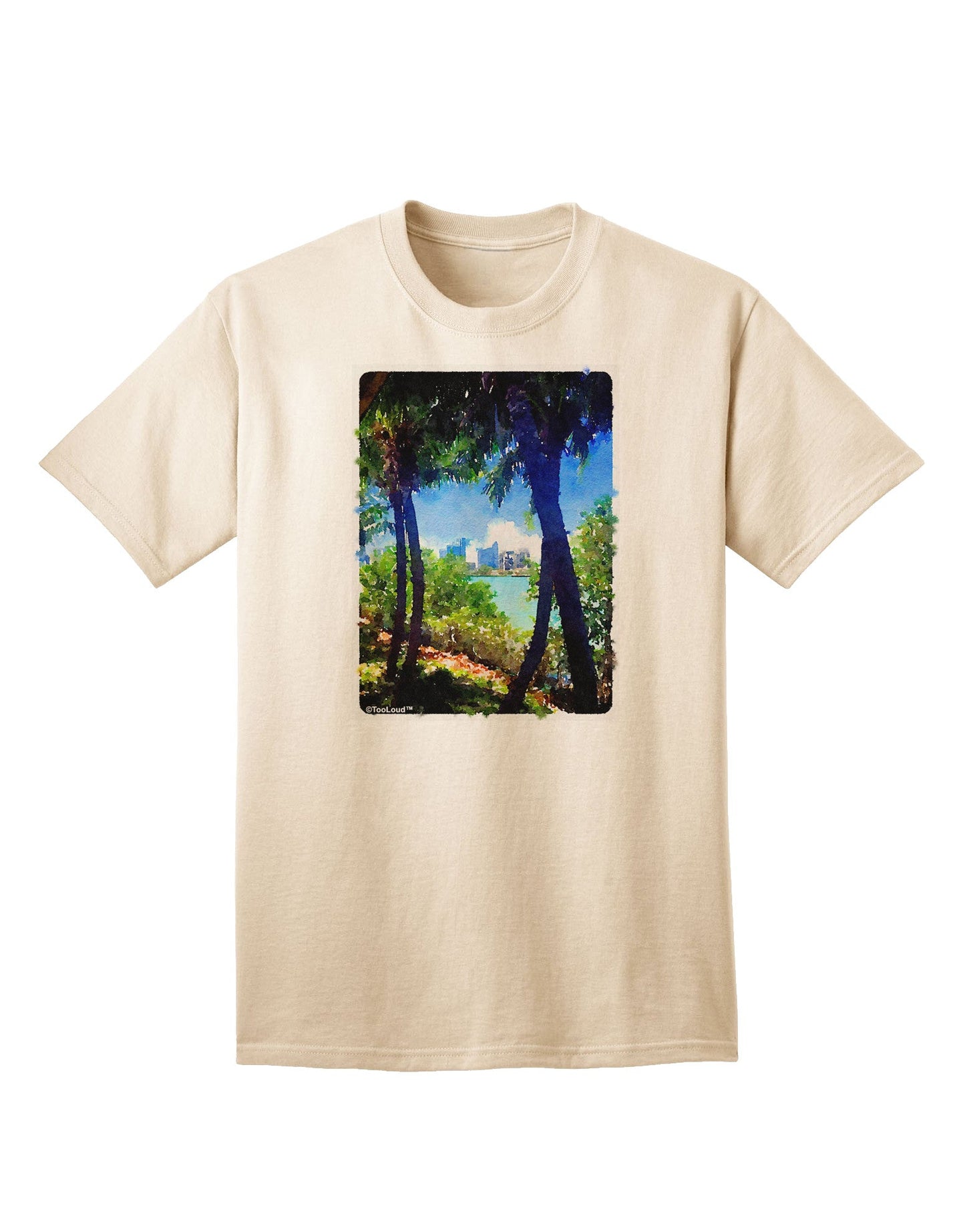 Tropical Skyline Adult T-Shirt-Mens T-Shirt-TooLoud-Natural-Small-Davson Sales