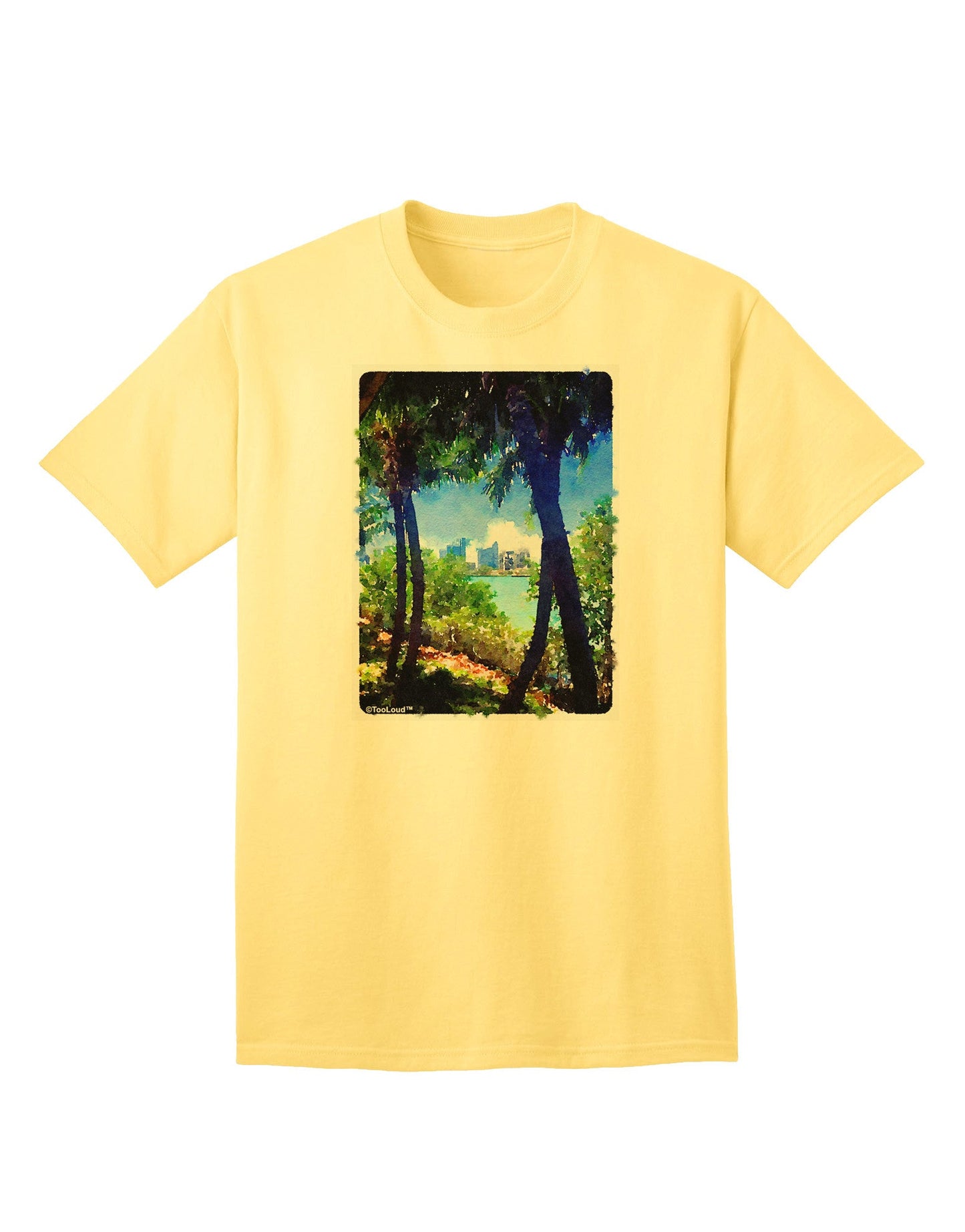 Tropical Skyline Adult T-Shirt-Mens T-Shirt-TooLoud-Yellow-Small-Davson Sales