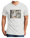 Troubled Burro Adult V-Neck T-shirt-Mens V-Neck T-Shirt-TooLoud-White-Small-Davson Sales