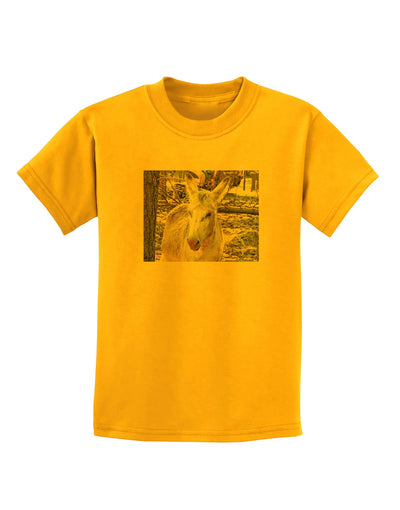 Troubled Burro Childrens T-Shirt-Childrens T-Shirt-TooLoud-Gold-X-Small-Davson Sales