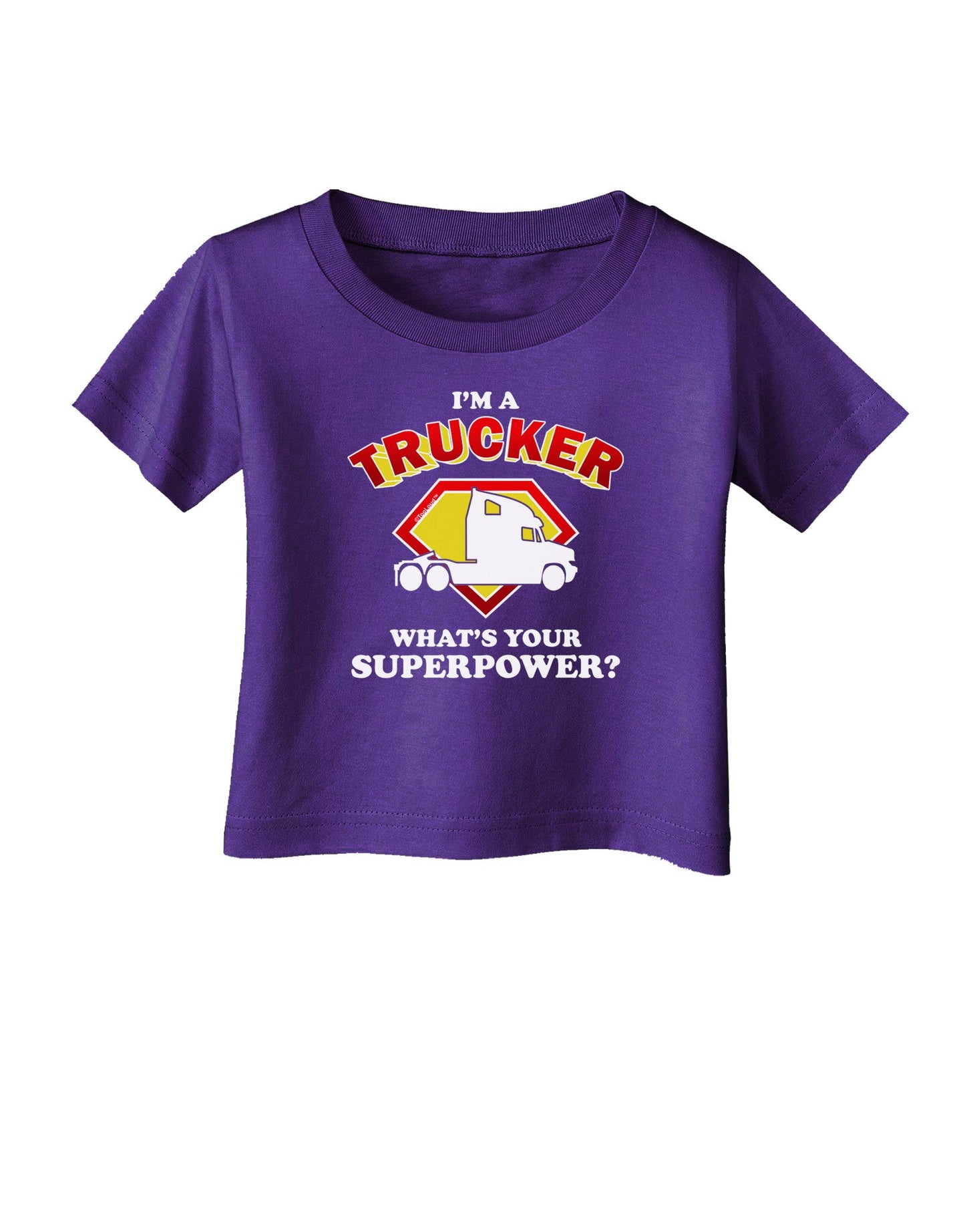 Trucker - Superpower Infant T-Shirt Dark-Infant T-Shirt-TooLoud-Purple-06-Months-Davson Sales